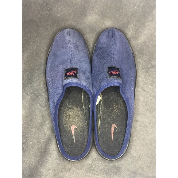 Vintage Rare SAMPLES Mens Nikes Slip On Shoes Blue/Black Clog Size Mens US 9